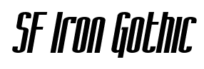 SF Iron Gothic font